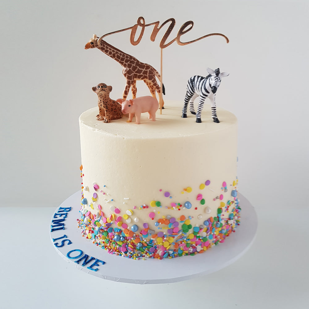 Zoo Farm Animals Birthday Cake