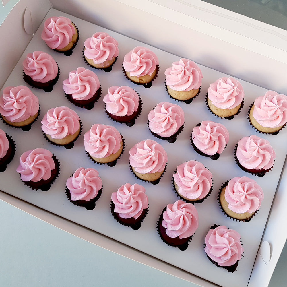 Custom Personalized Pink Mini Cupcakes by Black Velvet Sydney