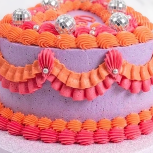 Disco Vintage Heart Cake