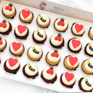LOW GLUTEN Ladybug and Bee Mini Cupcakes (24)-BVSydneyCupcakes