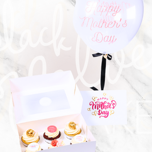 Mother's Day Cupcake Gift Pack (6 Cupcakes, Balloon, Card)-BVSydneyCupcakes