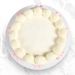 Buttercream Pink Ribbon Vintage on White Cake-BVSydney