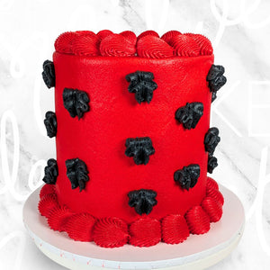 Buttercream Ribbon Vintage in Red Cake Sydney