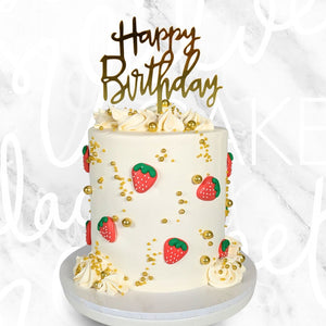 Champagne Bubbles and Strawberries Cake Sydney