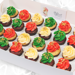 Christmas Baubles Mini Cupcakes (24) Sydney