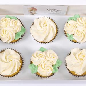 Classic Ivory White Rosette Cupcakes (12) Sydney