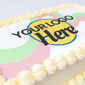 Corporate Logo Slab Cake-Black Velvet Cakes