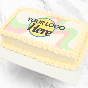 Corporate Logo Slab Cake-Black Velvet Cakes