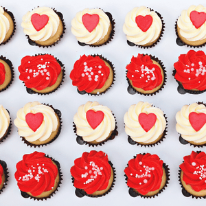 Cupid Hearts Mini Cupcakes (24)-BVSydney