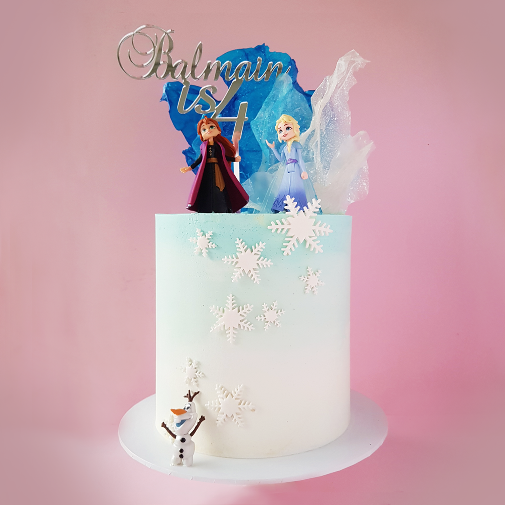 Frozen World Elsa, Anna and Olaf Doll Cake