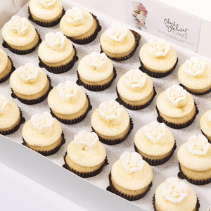 Ivory Rose Mini Cupcakes (24)-BVSydney