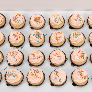 Pink Jimmies Mini Cupcakes (24)-BVSydneyCupcakes