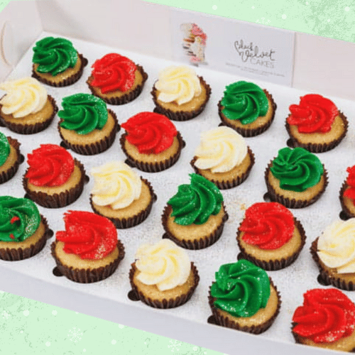 LOW GLUTEN Christmas Baubles Mini Cupcakes (24) Sydney