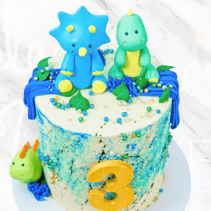 LOW GLUTEN Dinosaur Party Cake-BVSydney