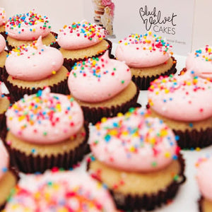LOW GLUTEN Fairy Bread Mini Cupcakes (24)-BVSydneyCupcakes