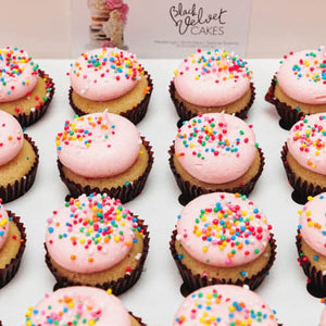 LOW GLUTEN Fairy Bread Mini Cupcakes (24)-BVSydneyCupcakes