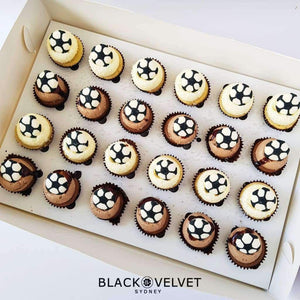 LOW GLUTEN Kids Soccer Ball Mini Cupcakes (24)-BVSydneyCupcakes