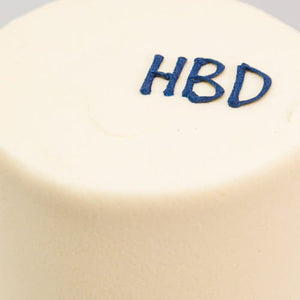 LOW GLUTEN Navy Blue Dedication Cake-BVSydney