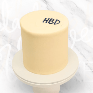 LOW GLUTEN Navy Blue Dedication Cake-BVSydney