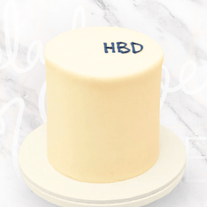 LOW GLUTEN Navy Blue Dedication Cake-BVSydney