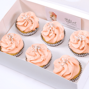 Muted Blush Bridal Designer Cupcakes (6) Sydney