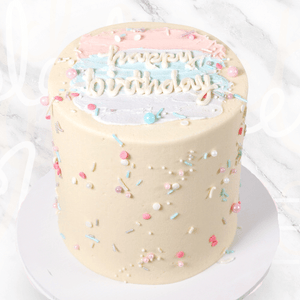 Pastel Birthday Bash Sprinkle Cake-BVSydney