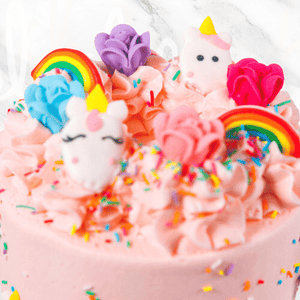 Pink Unicorns and Rainbows Cake-BVSydney