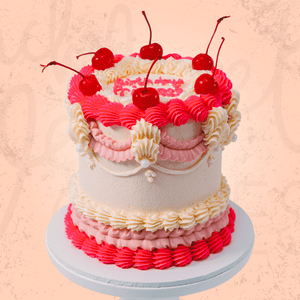 Pink Vintage Cherries Cake Sydney