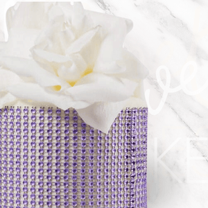 Purple Diamante Roses Cake-BVSydney