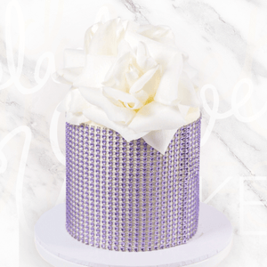 Purple Diamante Roses Cake-BVSydney