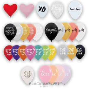 Roses and Hearts Gift Pack (6 Cupcakes, Balloon, Card)-BVSydneyCupcakes