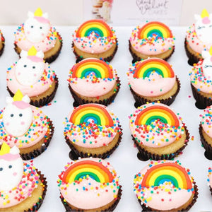 Unicorn Rainbow Fairy Mini Cupcakes (24)-BVSydneyCupcakes