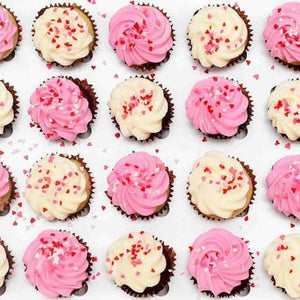 Valentine's Day Corporate Gift (24 mini-cupcakes, Gift Card, Balloon)-BVSydneyCupcakes