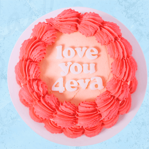Vintage Minimalist Pink Message Cake Sydney