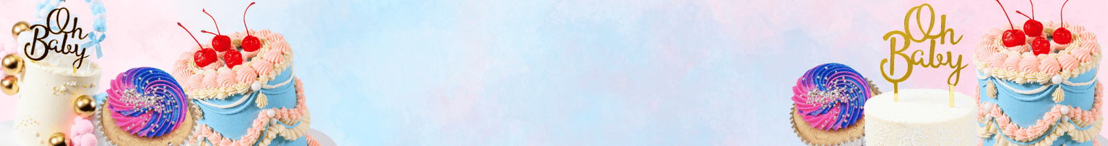 Gender Reveal Cakes and Cupcakes