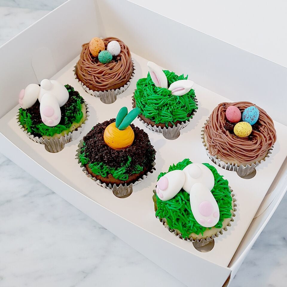 Easter Egg and Bunny Bum Cupcakes by Black Velvet Sydney 