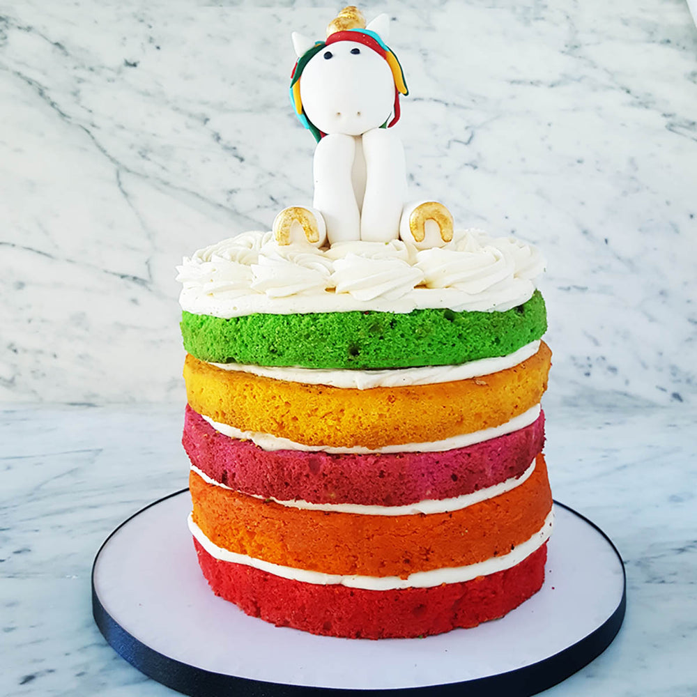 Unicorn Naked Rainbow Cake