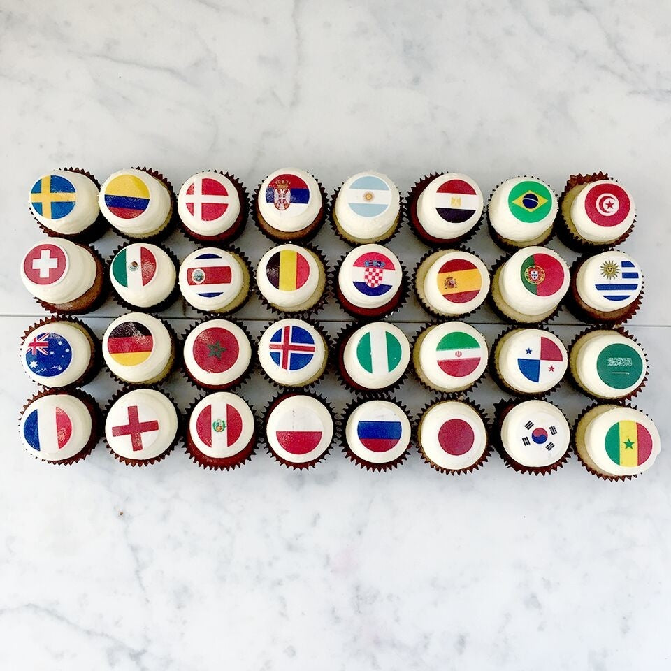 Flag Cupcakes by by Black Velvet Sydney