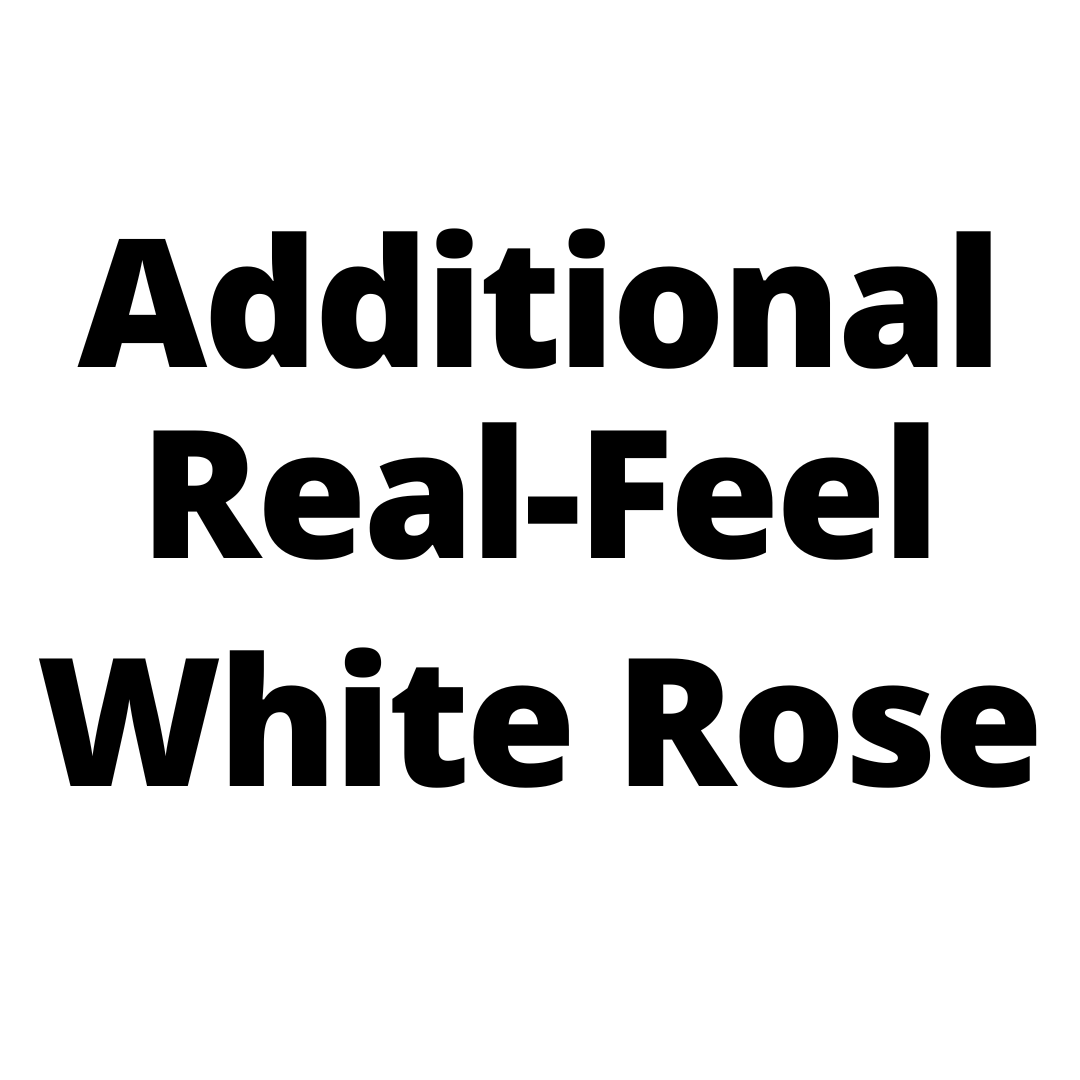 $9 Additional Real-Feel White Rose-Black Velvet Sydney