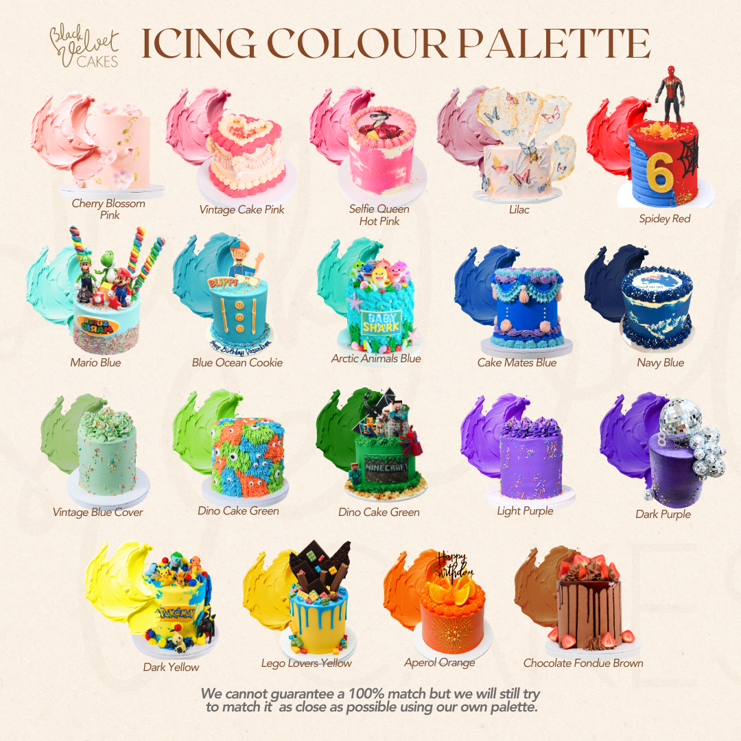 6 x Custom Icing Colours (CUPCAKES) Sydney