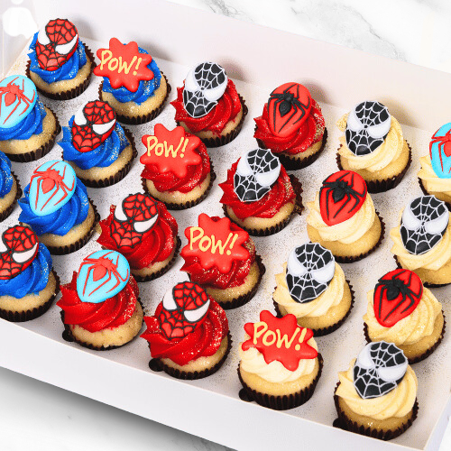 Amazing Spiderman Mini Cupcakes (24)-BVSydney