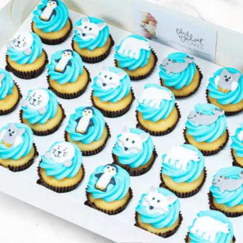 Arctic Animals Mini Cupcakes (24)