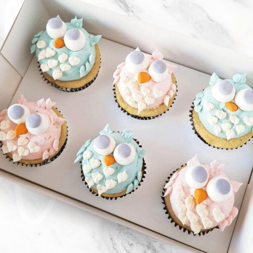 Baby Shower Owl Cupcakes