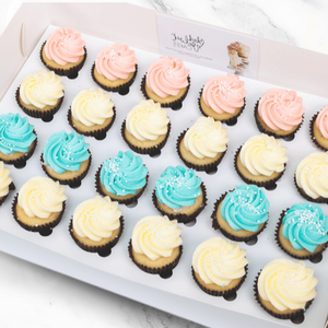 Baby Shower Pearl Mini Cupcakes (24)-Cupcakes