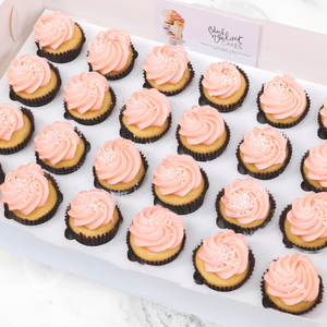 Baby Shower Pearl Mini Cupcakes (24)-Cupcakes