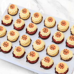 Basketball Mini Cupcakes (24)