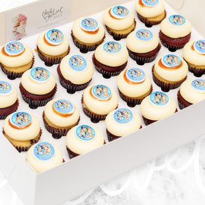 LOW GLUTEN Corporate Logo Mini Cupcakes (24)