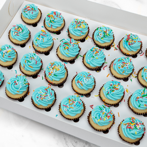 Blue Jimmies Mini Cupcakes (24)