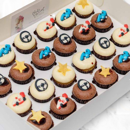 Racing Cars Superstars Kids Mini Cupcakes (24)-BVSydneyCupcakes