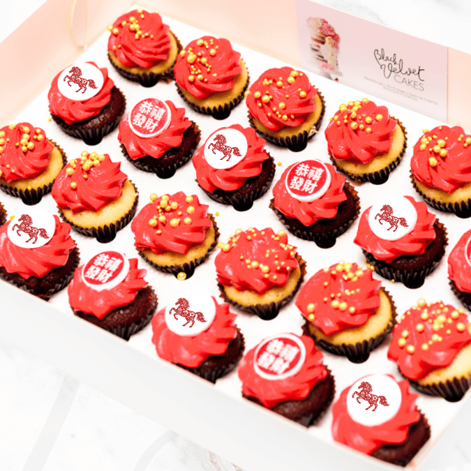 Lunar New Year Art Mini Cupcakes (24)